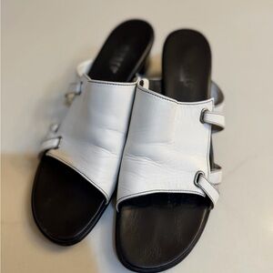 Elegant White Slide Sandals